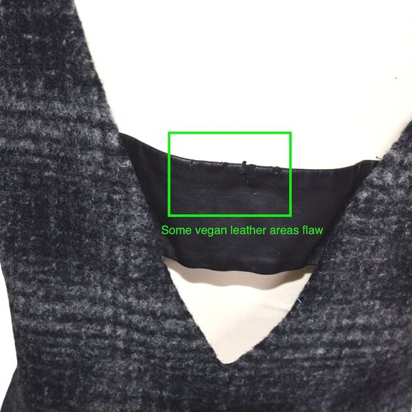 Banana Republic Women's Square Neck Wool Blend Plaid Top Sz 14 *minor flaw* - Picture 8 of 10